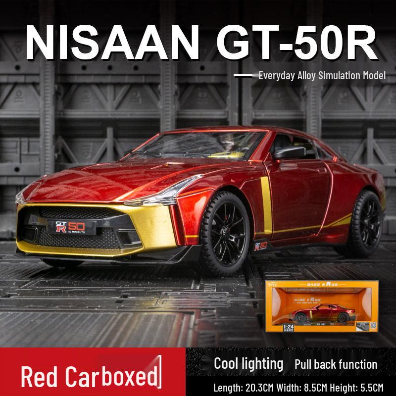 

Jianyuan DC24241 Модель суперкара из сплава Nissan GT-R50: Бог войны Звук и свет Инерционная игрушка.