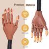 Practice Hand For Acrylic Nails Adjustable Flexible Nail Practice Hands Training Movable Nail Manicure Hand with 100 Nail Tips