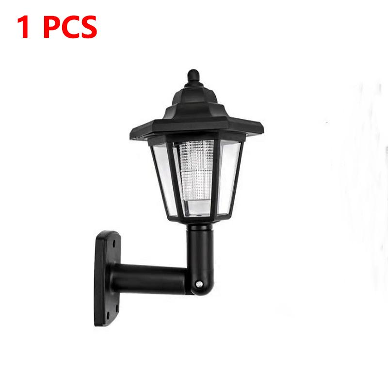 Outdoor Solar Lights Retro Lantern Hexagonal Solar Lights Outdoor LED Solar Sconce Wall Lamp Solar Spotlight Garden Decorations