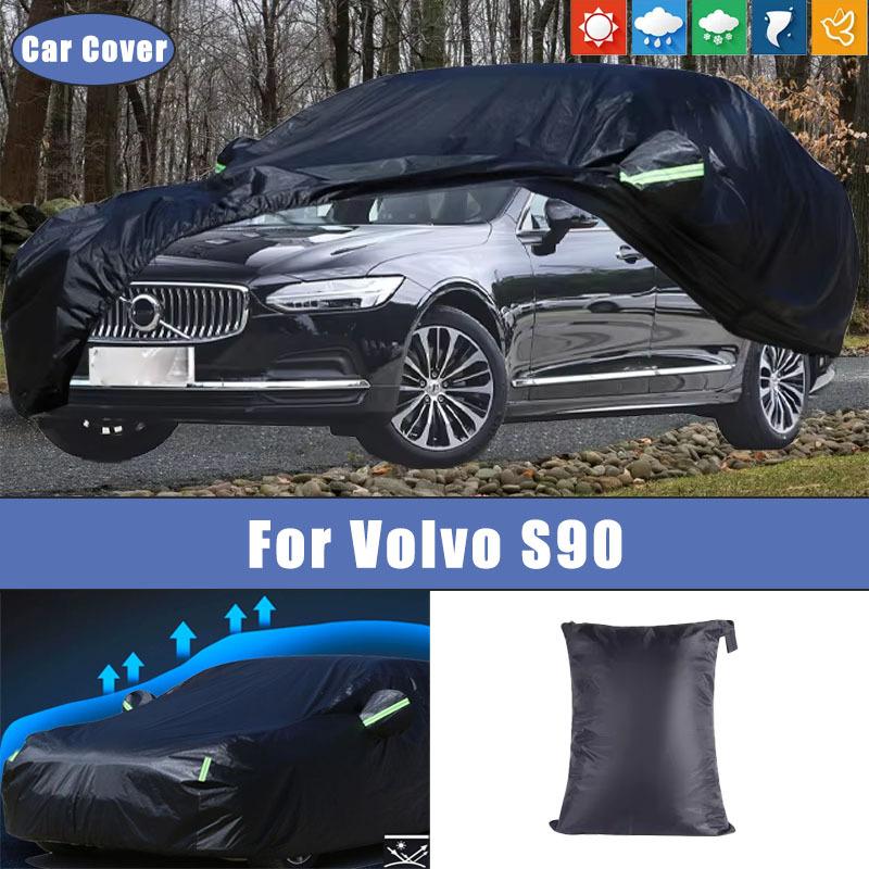 For Volvo S90 Car Full Outer Covers Outdoor Waterproof Dustproof Sun Rain Snow Protection Exterior Car Accessories