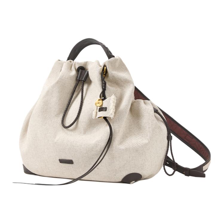 Songmont Cow Leather With Fabric Backpack