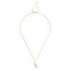 Coach Skeleton Dinosaur Decoration Brass Plated Necklace Women's Gold