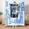 Leo Messi Artwork Blanket Ultra-Soft Great for Office Livingroom Sofa All-Season Use Playful Design Perfect Gift for Relatives and Friends