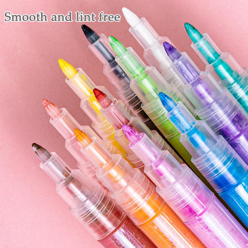 12-teiliges Nailart-Stifte-Set, 3D-Nagellackstift, schnelltrocknender Nagelpunkt, Graffiti-Punktierstift, Nailart-Marker, Zeichen- und Malstift