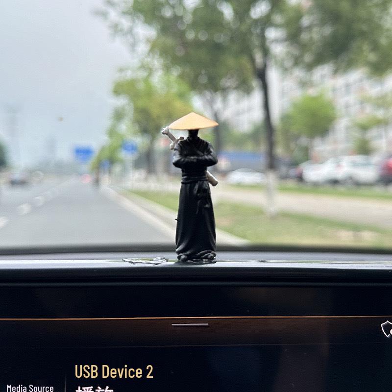 Martial Arts Swordsman Car Interior Ornament - 2025 Center Console Decoration Accessory