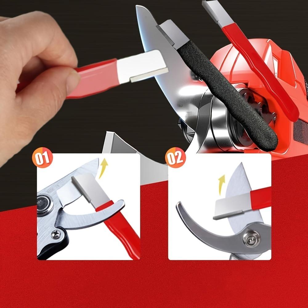 Alloy Steel Quick Sharpener Handheld Knife Sharpener Stone Portable Garden Kitchen Pruners Scissors Knives Grinding Tool