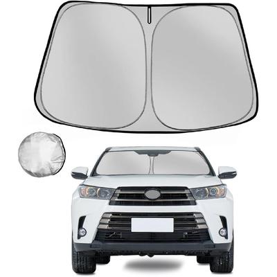 Pare-soleil de pare-brise pour Toyota Highlander SUV 2014-2019 Pare-soleil pliable pour vitre avant de voiture Bloque les rayons UV et la chaleur Intérieur automobile