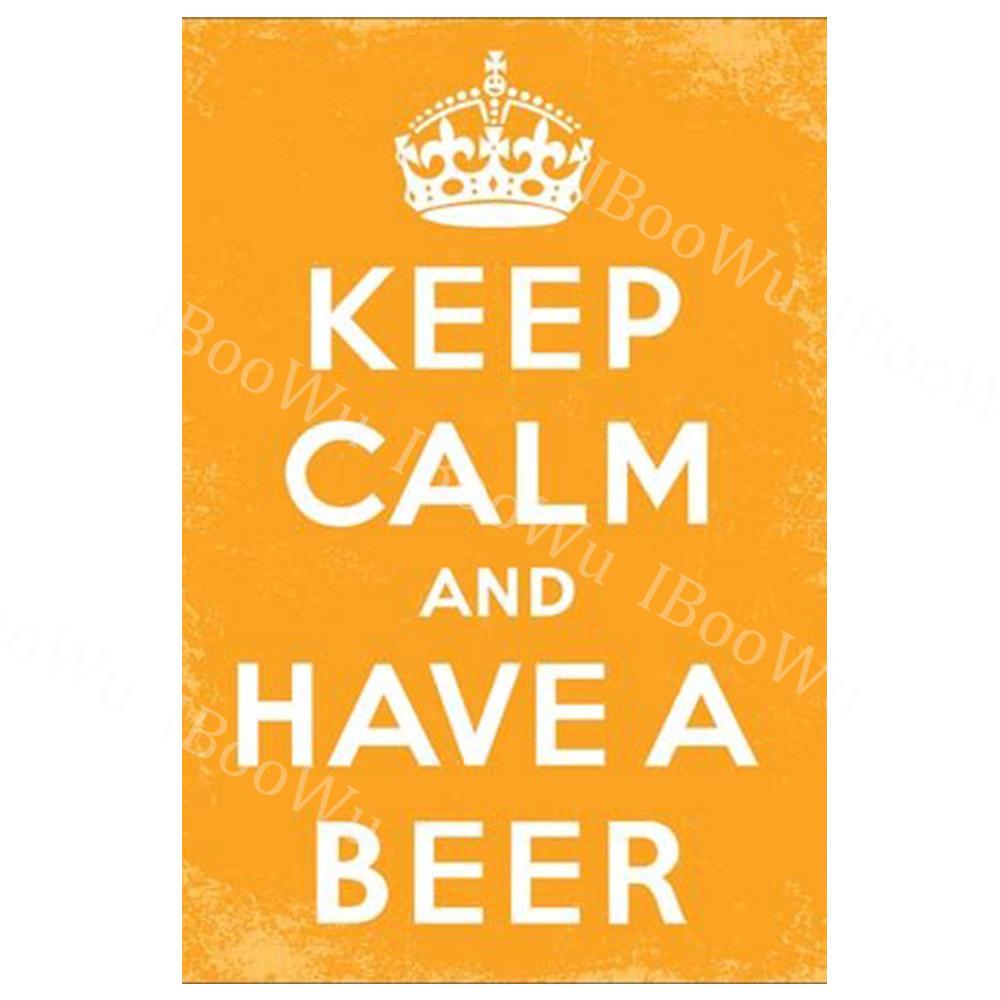 Bleib ruhig und mach weiter Metallblechschild Platte Trinken Bier Kaffee Bar Kneipe Club Plakette Heimdeko Wanddekoration Poster 30x20cm