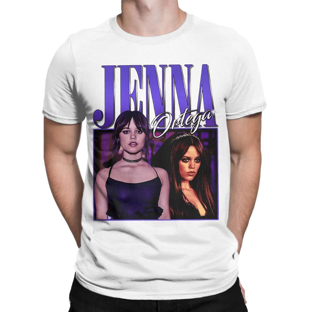 Jenna Ortega Cotton TShirt for Male Summer Actress Y2K Fun TShirts ONeck Hip Hop Tee Shirt Oversized Pattern Clothing