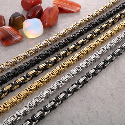 Bracciale Bizantino a Stella, Personalizzato Hip-Hop Acciaio Inossidabile Catena Imperatore Domineering Gioielli da Uomo Multi-Specifica
