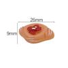 Hot Sale New 3d Artificial Mousse Crepe Cake Design Miniature Dessert Resin Charms for Keyring Bag Shoes