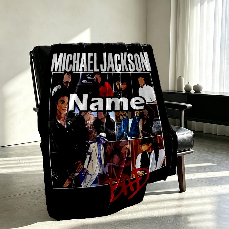 Individuell personalisierte Michael Jackson Print Decke, Heimdekoration, Schlafzimmer, Sofa, Camping, Couch, Geschenke für Geburtstag Weihnachten