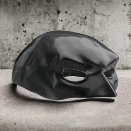 Kočičí maska ​​Halloween Black Half Face Pet Mask Maska inspirovaná netopýrem s otvory pro uši pro halloweenskou kostýmní cosplay rekvizitu