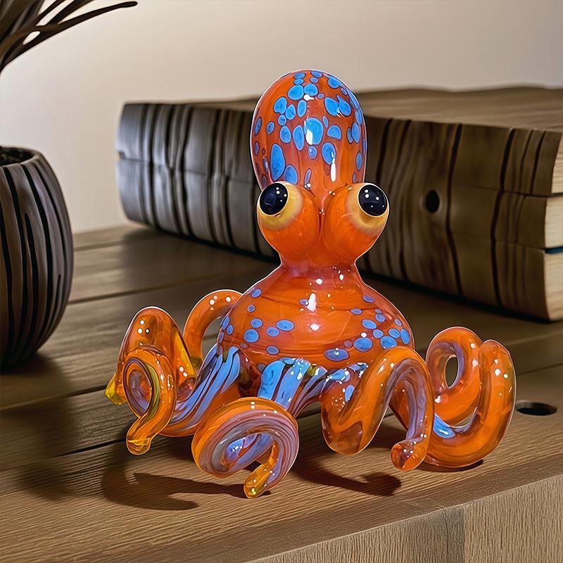 

Стеклянное украшение в виде осьминога, 1 шт., Подходит для аквариума, комнаты, офисной зоны. 1PC