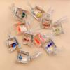 10pcs Coral Fish Bag Resin Charms Ocean Transparent Small Fish In Water Bag Jewelry Pendant Jewelry Handmade DIY Material