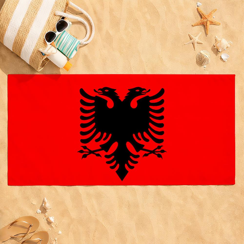 Nazione Albania Asciugamano Asciugatura Asciugamano da Bagno Applicabile a Nuoto Leggero Campeggio Yoga Spiaggia Fuori