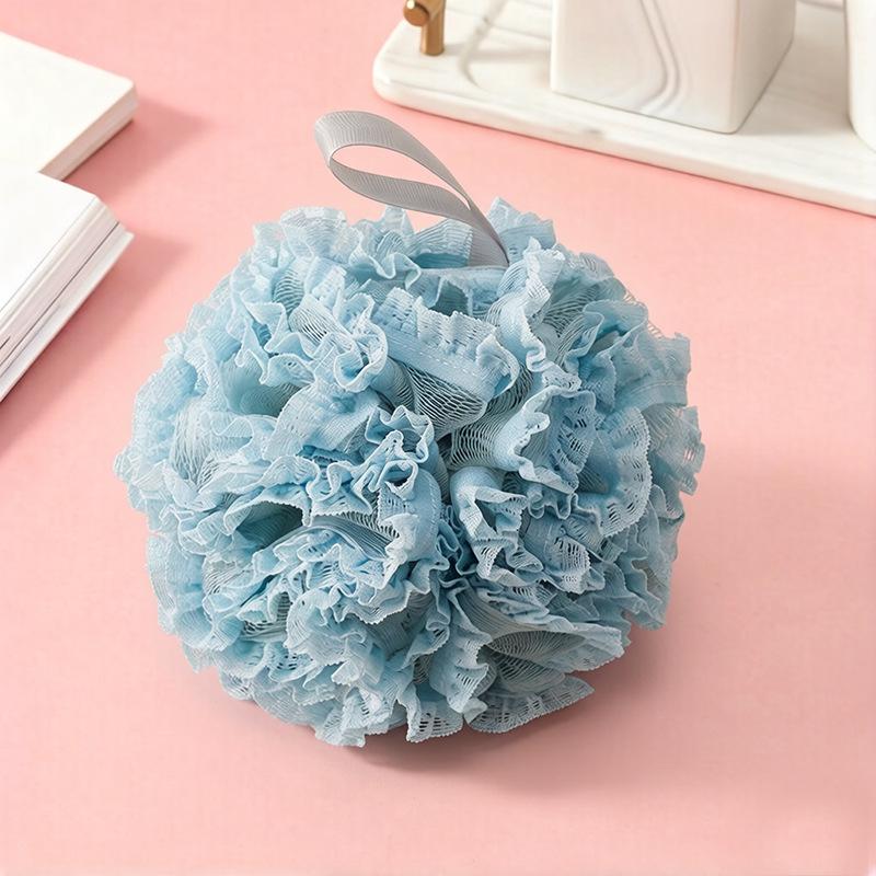 Xiaohongshu Super Soft Lace Bath Sponge - Large, Non-Shedding, Lathering Scrub Ball for Shower