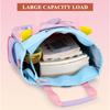 BUKA 3D Cartoon Dinosaur Handheld Tutoring Bags Special for Primary School Student Light Multi-functional Kid Messenger Bag Pupil Homework Storage Bag