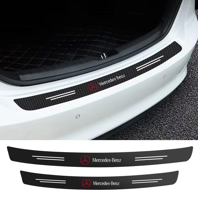 Protezione Paracolpi Posteriore Adesivo per Bagagliaio Auto in Fibra di Carbonio Per Mercedes Benz W212 W213 W205 W177 W247 W176 X253 ecc.