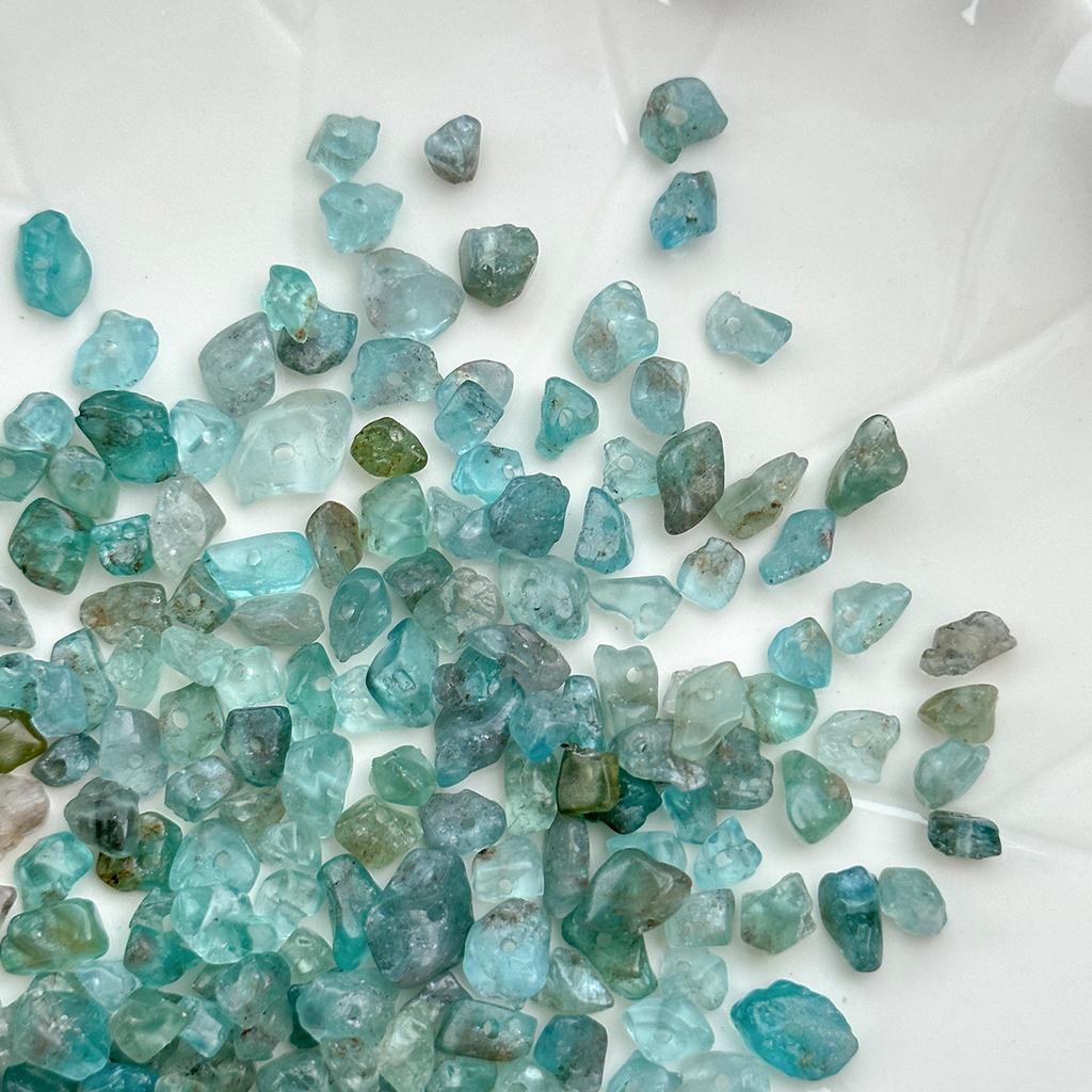 Naturstein citrin akvamarin månesten knuste løse perler diy tilbehørsmaterialer armbånd halskjede perler