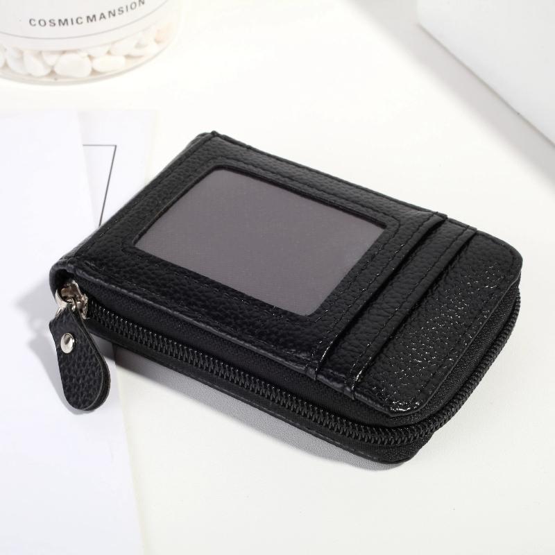 Organ-Kartenetui Edition Tragbar Damen Herren Kurze Bankkartenhülle Visitenkartenclip Reißverschluss Vertikale Handtasche