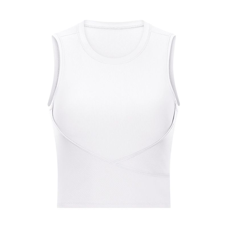 Sleeveless Yoga Vest Women's Chest Pad Outwear Skinny Long Sleeveless Running Sports Workout Clothes Tops Summer