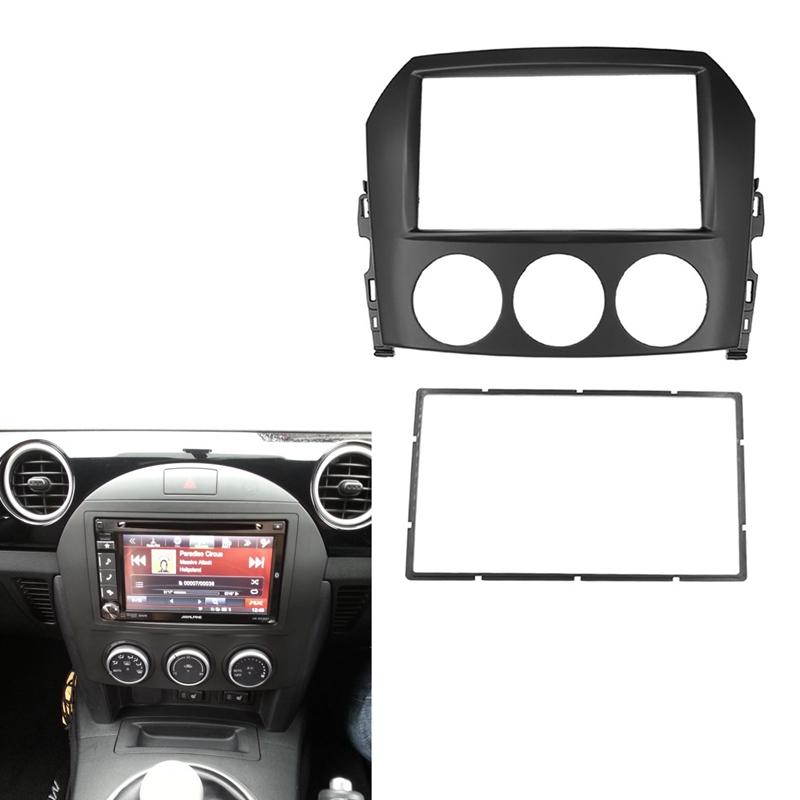 2-DIN Autoradio-Blende für Mazda MX-5 MX5 Miata DVD-Stereo-Rahmenplatten-Adapter Montage-Armaturenbrett-Einbau-Blende Zierleisten-Kit