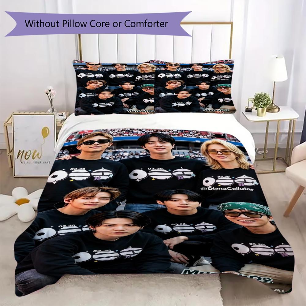 Men Colorful Pajamas Threepiece Set Without Core 1 Duvet Cover 2 Pillowcase Without Core Bedding Set Soft And Comfortable