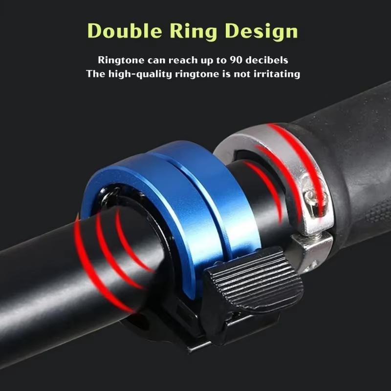 Lightweight Hidden Bicycle Bell Aluminum Alloy Loud Crisp Sound No Extra Burden for Casual Road Cycling Rides