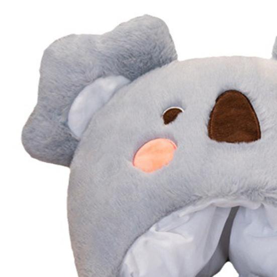 Plüschhut, PP-Baumwolle gefüllt, elastisch, weich, warm, für den Winter, Cosplay, Tierform, Kopfbedeckung