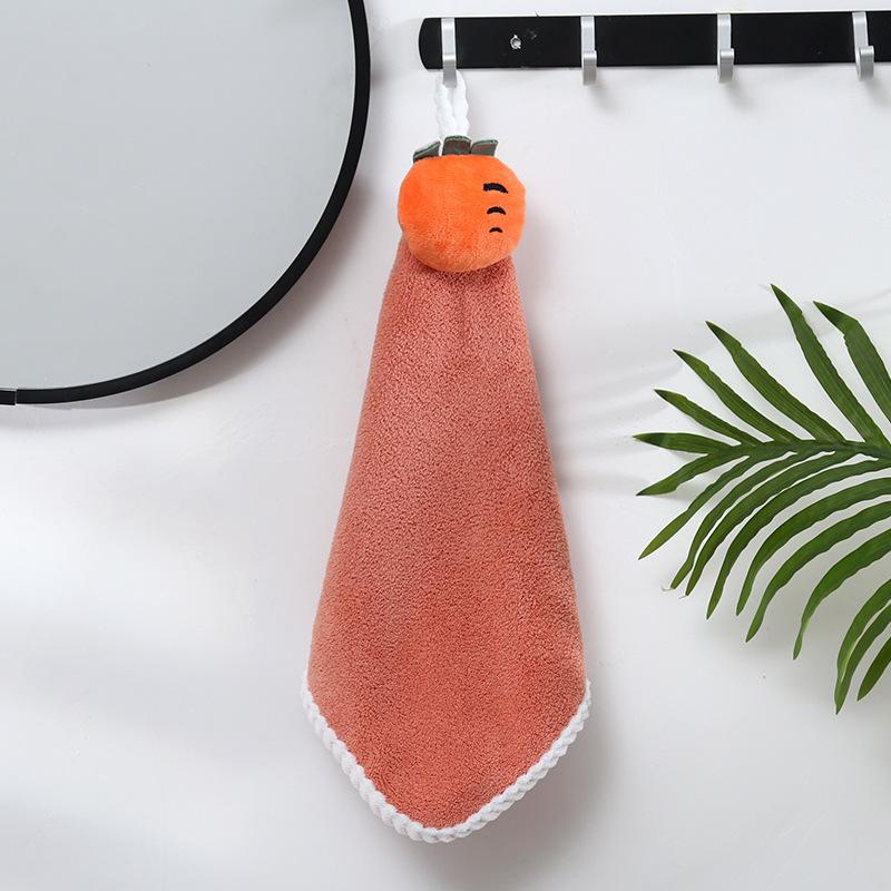 Children's Small Square Towel Cartoon Hand Towel Small Square Towel Hanging Type A Face Towel Kitchen Towel Water-absorbing Kitchen