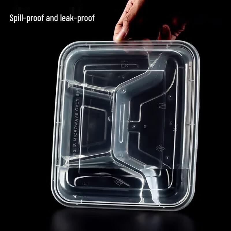 KAZAN 1500ml Plastic Square Food Containers (150 Sets)