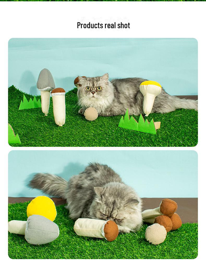 Catnip Plush Finger Toys with Rattle Paper - Pet Educational Chew Toys