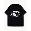 Oversized T-Shirt Black Eye Graphic Print Casual Wear