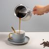 IMEEA Milchtopf, Stieltopf, 18/10 Edelstahl, Induktionsfähig, 500ml, Mini-Milchtopf, Silber