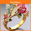 Chinese Style Butterfly Open Ring With Alloy Material For Womens Fashion Jewelry