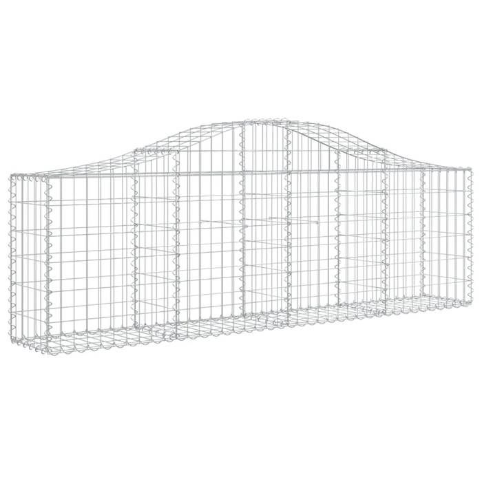 VidaXL 5x Paniers à Gabions Arqués Cages à Gabions Arquées Murs de Gabion Barrières de Jardin Terrasse Extérieur 3145391