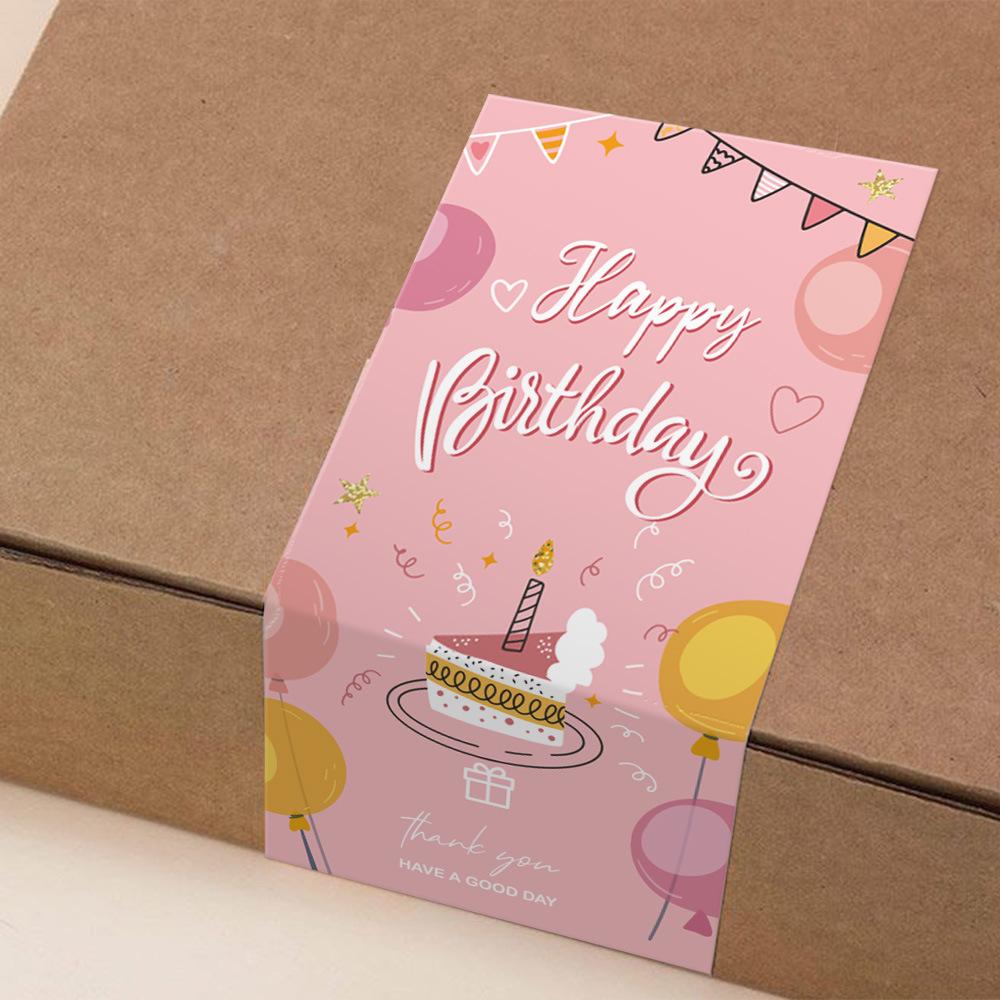 10-50Pcs Happy Birthday Stickers Packaging Sealing Label Diy Gift Decoration Self-Adhestive Handmade Stationery Sticker