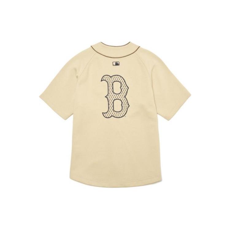 New MLB T Shirt Unisex Beige Yellow 3ABS03014-43BGS