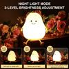 Cute Pear Night Light for Kids USB Rechargeable Nursery Lamp Eye Caring Night Light Multicolor Night Lamp Gift
