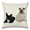 French Bulldog Cushion Cover Cotton Linen Cute Dog Decorative Cushions for Sofa Home Decoration Pillow Case 45*45