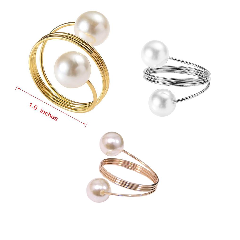 6pcs/set Fashionable Wedding Napkin Rings With Handmade Jewelry Decoration Wedding Halloween Weddings Birthday