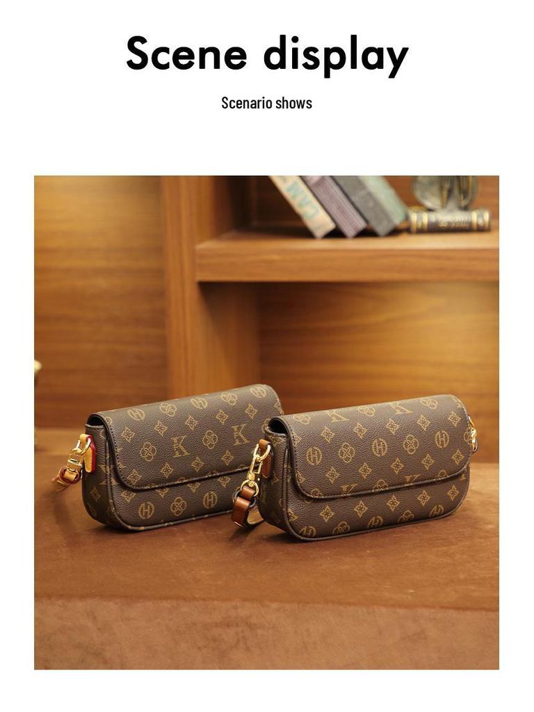 MK F Damen Retro 2024 Französischer Druck Kette Schultertasche - Leichter Luxus & High-End