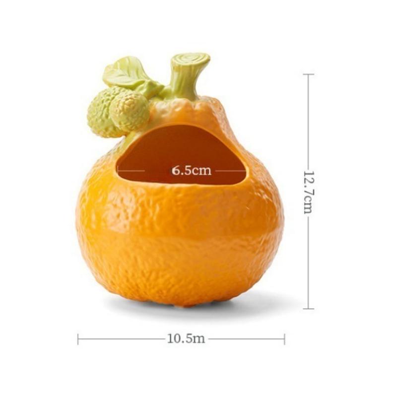 Good Luck, Orange Ceramic Ashtray, Personalized Trend Household Windproof Household Coffee Table with Lid Anti-fly Ash