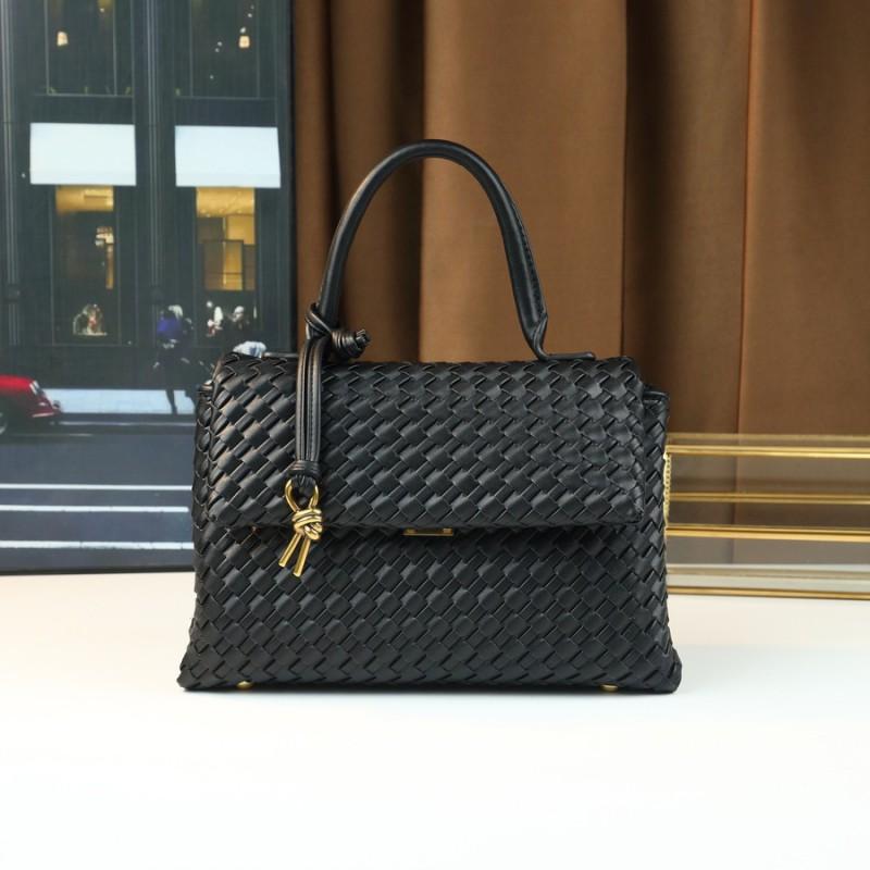Handwoven PU Leather Mini Square Tote Bag Women Minimalist Office Commuter Casual Crossbody With Zippered Interior Pocket