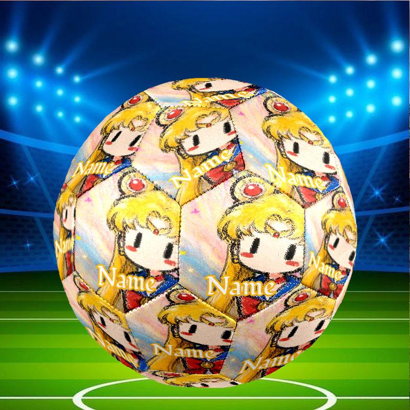 Custom Name Personalized Sailor Moon Print Size 5 Soccer Ball Training & Match Football, for Team, Kicking, Gift for Football Enthusiasts