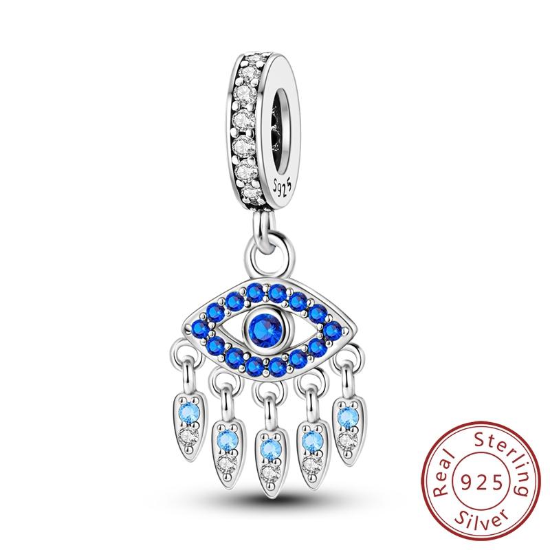 

100% Real Copper Sacred Eye Pendant Charms Beads Jewellery Fit Original Bracelet For Women Diy Gift