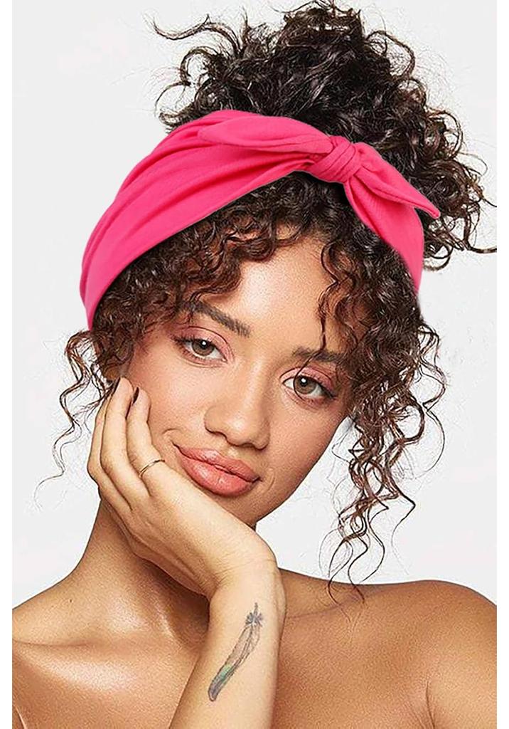 Elastic de Păr Monocrom la Modă, Bandă Elastică Moale și Largă cu Design Elegant de Fundă, Confortabilă pentru Purtare Zilnică și în Vacanță, Bandă de Păr Head Wrap