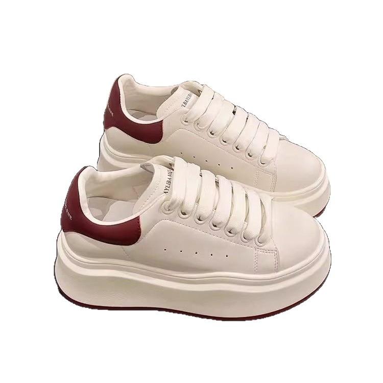 Platform White Shoes Women's Spring 2025 New Board Shoes Versatile Small Casual Shoes Heightening Niche Sports Shoes