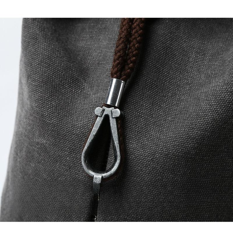 Men Canvas Chest Bag Large Capacity Crossbody Bags Retro Shoulder Bag Casual Student Messenger Bag